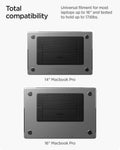 AMP10401 - Slim Fold Laptop Stand | LD201-S1 showing the total compatibility