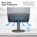 AMP08885 - Laptop Stand Hub LD204H stay cool, stay productive. Designed to improve airflow, it ensures smooth performance. 