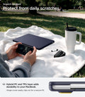 ACS11268 - MacBook Air 13-inch Nano Pop Blueberry Navy showing hybrid PC and TPU construction for daily scratch protection