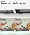 ACS05272 - MacBook Air Case Urban Fit in black showing slim and lightweight Urban Fit MacBook Air case compared to bulkier laptop cases