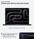 ACS11272 - MacBook Pro 14-inch Nano Pop Black Sesame showing device compatibility and size guidance for a precise fit