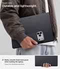 ACS11275 - MacBook Pro 16-inch Nano Pop Black Sesame showing a durable lightweight design with a smooth matte finish
