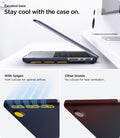 ACS11271 - MacBook Pro 14-inch Nano Pop Blueberry Navy showing an elevated base with vent cutouts for optimal airflow