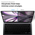 AGL05504 - MacBook Air 13-inch (2022) GLAS.tR SLIM in Clear showing the fingerprint resistant. Oleophobic finish helps minimize screen smudges
