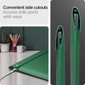 AFA06420 - MacBook Pro 16-inch Valentinus Laptop Pouch in JeJu Green showing convenient side cutouts for easy access to charging and side ports