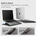 AFA06424 - MacBook Pro 16-inch Valentinus S Laptop Pouch in City Gray built in stand feature with high angle and low angle laptop support modes