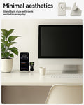 AMP09173 - Magsafe Duo Charger Stand (Mag Fit) in Dune Beige showing the minimal aesthetics. StandBy in style with sleek aesthetics every day. 