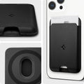 AMP02284 - MagSafe Card Holder Valentinus (MagFit) in black showing the different angles