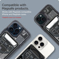 AFA07400 - Ultra Hybrid Zero One MagFit Wallet (MagFit) in Zero One showing the compatibility with MagSafe products. Works with Magsafe compatible iPhone and MagSafe cases