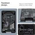 AFA07400 - Ultra Hybrid Zero One MagFit Wallet (MagFit) in Zero One showing the teardown design. Snap on a stylish MagSafe wallet for a sleek change