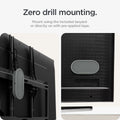 ACS08450 - Google TV Streamer Mount (4K) Silicone Fit in Hazel showing the zero drill mounting. Mount using the included lanyard or directly on with pre-applied tape
