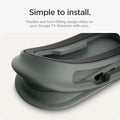 ACS08450 - Google TV Streamer Mount (4K) Silicone Fit in Hazel showing simple to install. Flexible and form-fitting design slides on your Google TV Streamer with ease