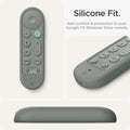 ACS08451 - Google TV Streamer Silicone Fit Voice Remote in Hazel showing the silicone fit. Add comfort and protection to your Google TV Streamer Voice remote