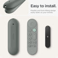 ACS08451 - Google TV Streamer Silicone Fit Voice Remote in Hazel showing the easy to install. Flexible and form-fitting design easily slides on your remote