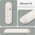 ACS07975 - Google TV Streamer Silicone Fit Voice Remote in Porcelain showing the silicone fit. Add comfort and protection to your Google TV Streamer Voice remote