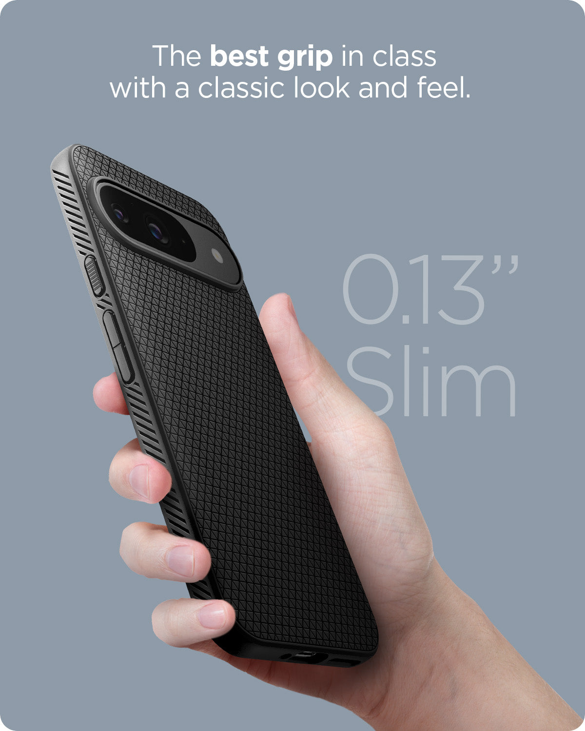 ACS07682 - Pixel 9 Pro Case Liquid Air in Matte Black  the best grip in class with a classic look and feel.