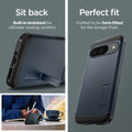 ACS07693 - Pixel 9 Pro Case Tough Armor in Metal Slate sit back built in kick stand for ultimate viewing comfort. Perfect fit crafted to be form fitted for the google pixel.