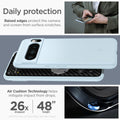 ACS06327 - Pixel 8 Pro Case Thin Fit in mute blue daily protection raised edges protect the camera and screen from surface scratches. Air cushion technology helps mitigate impact from drops.
