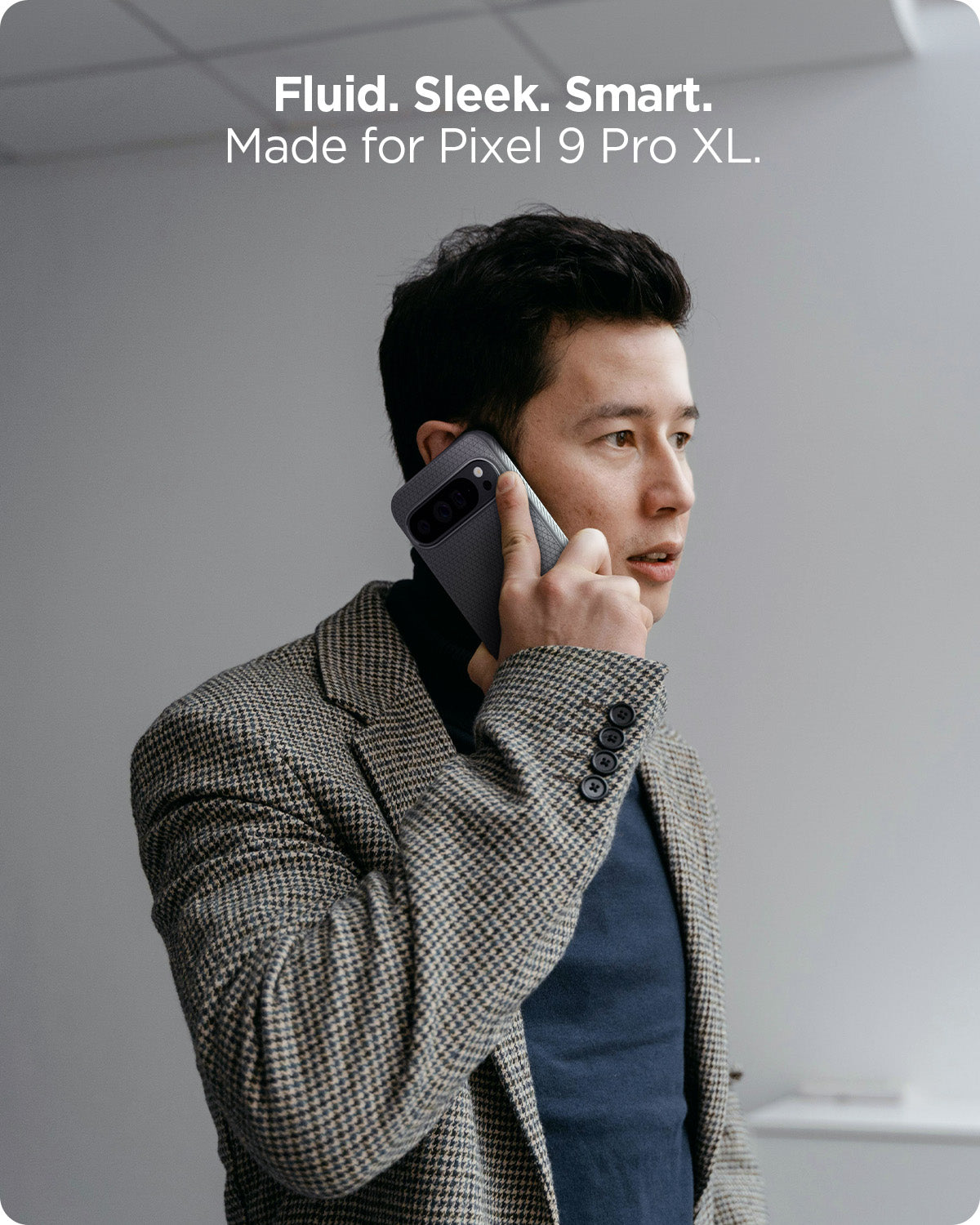 ACS07718 - Pixel 9 Pro XL Case Liquid Air in Marble Gray fluid, sleek, smart made for Pixel 9 Pro XL.