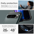 ACS07728 - Pixel 9 Pro XL Case Tough Armor in Abyss Green daily protection raised edges protect the camera and screen from surface scratches. Air cushion technology helps mitigate impact from drops.