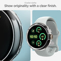 ACS07391 - Pixel Watch 2 Case Thin Fit in Crystal Clear showing the modern style. Minimal design with a sleek finish