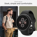 ACS07598 - Pixel Watch 3 (45mm) Case Liquid Air in Matte Black modern design. sleek simple and comfortable.
