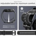ACS07599 - Pixel Watch 3 (45mm) Case Rugged Armor Pro in Black  perfect fitment adjustable band for maximum comfort.