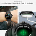 AMP07600 - Pixel Watch 5 (45mm) Rugged Band Matte Black precise cutouts. unhindered usage of all functionalities.