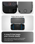 ACS10487 - Nintendo Switch 2 Thin Fit 360 in Black showing the rubber pads for anti-slip. A snug fit that keeps your console steady. Inner rubber pads keep your console steady and protected from shakes and scratches during daily travel
