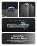 ACS10487 - Nintendo Switch 2 Thin Fit 360 in Black showing the Joystick cap compatible design. Thoughtfully designed height ensures perfect fit even with thumbstick caps on