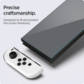 AGL03829 - Nintendo Switch OLED Screen Protector EZ Fit GLAS.tR showing the precise craftsmanship. Designed to fit and protect the screen flawlessly