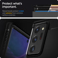 ACS01391 - Galaxy Note 20 Ultra Rugged Armor Case in matte black Protect what’s important. Raised bezels protect screen and cameras from common surface scratches.