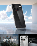 ACS08567 - Nothing Phone (3) Case Ultra Hybrid in Crystal Clear showing the compatibility only with Phone 3