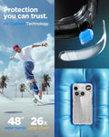 ACS08567 - Nothing Phone (3) Case Ultra Hybrid in Crystal Clear showing the protection you can trust with air cushion technology. 48