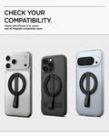 AMP08551 - O-Mag Magnetic Phone Holder (MagFit) | OM103 in Black check your compatibility. works with iPhone 12 or newer and all magsafe compatible cases