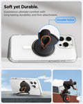 AMP08552 - O-Mag Magnetic Phone Holder (MagFit) OM104 in Black showing the soft yet durable. Experience ultimate comfort with long-lasting durability and firm attachment. Made with durable nylon