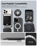 AMP08886 - O-Mag | Dual Pop (Mag Fit) OM105 in Black showing dual magsafe compatibility