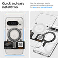 ACP06107 - Magnet Ring Plate (MagFit) in carbon showing the quick and easy installation. use the alignment tray to guide the installation process for easy and precise fitment
