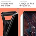 ACS03437 - Pixel 6 Case Rugged Armor in matte black superior material. crafted with the finest. just charge it. charge on with the case on.