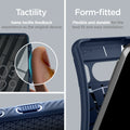 ACS06312 - Pixel 8 Pro Case Liquid Air in navy blue tactility same tactile feedback experience as the original device. Perfect fit crafted to be form fitted for the google pixel.