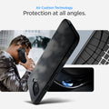 ACS09039 - Pixel 9a Case Liquid Air in Matte Black showing the Air Cushion Technology. Protection at all angles