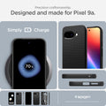 ACS09039 - Pixel 9a Case Liquid Air in Matte Black showing the precision craftsmanship. Designed and made for Pixel 9a