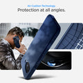 ACS09040 - Pixel 9a Case Liquid Air in Navy Blue showing the Air Cushion Technology. Protection at all angles