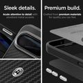 ACS07734 - Pixel 9 Pro XL Case Enzo Aramid in Matte Black sleek details. Acute attention to detail with anodized metal accents. premium build. crafted from premium materials for quality you can feel.