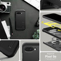 ACS09046 - Pixel 9a Case Tough Armor AI (MagFit) in Black showing the different angles