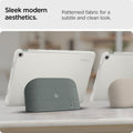 ACS06924 - Pixel Tablet Case Thin Fit Pro in gray showing the sleek modern aesthetics. Pattered fabric for a subtle and clean look