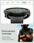 ACS11222 - Pixel Watch 4 (45mm) Case Liquid Air in black showing the pixel perfect coverage. Raised edges protect against scuffs and scratches