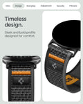 AMP11751 - Pixel Watch 5 (41mm)  Athlex Air Active Black Orange close-up view highlighting the woven texture, durable construction, and premium finish.