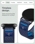 AMP11748 - Pixel Watch 5 (45mm)  Athlex Air Active Navy Blue close-up view highlighting the woven texture, durable construction, and premium finish.