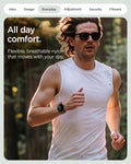AMP11751 - Pixel Watch 5 (41mm)  Athlex Air Active Black Orange breathable nylon material provides all-day comfort during everyday activities.
